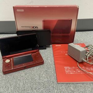 T618-CH10-31 Nintendo ニンテンドー 任天堂 3DS FLARE RAD フレアレッド AC アダプタ タッチペン付き ※通電確認済み