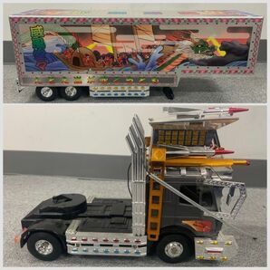 W616-I58-1164 デコレーショントラック ラジコン 海龍王 デコトラ トレーラー 3チャンネルラジオコントロールカー 20E-01034 全長65cmの画像5