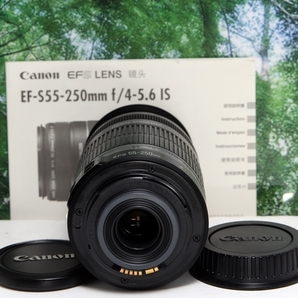 ☆手ぶれ補正で遠くが超綺麗♪Canon55-250mm 4-5.6 IS♪新品レンズフード付きで気分はプロカメラマン♪説明書付き☆の画像4