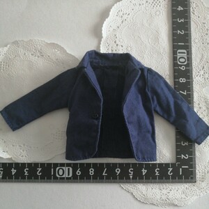 4r0228 ドール用 テーラードジャケット 紺色 ネイビー リカちゃんママ momoko ジェニー 27cmドール 1/6ドール