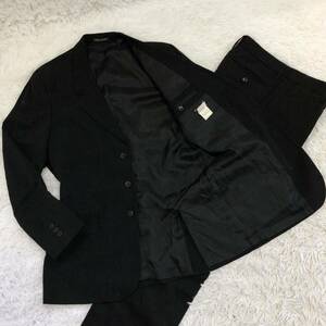 希少サイズ 52 agnes b. HOMME アニエスベーオム メンズ セットアップ スーツ フォーマル ビジネス ウール ブラック 黒 フランス製 XL