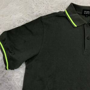希少カラー PEARLY GATES パーリーゲイツ メンズ ポロシャツ 半袖 ゴルフウェア 鹿の子 グリーン緑 サイズ5 L〜XL相当 の画像8