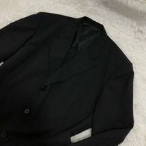 希少3XL/SAMURAI メンズ セットアップ スーツ 背抜 テーラードジャケット ブラック黒 ストライプ柄 3つボタン春夏 ビジネス フォーマル_画像4