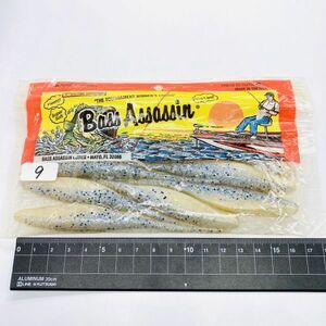 711137 バスアサシン シャッド 5インチ ９本 BASS ASSASSIN SHAD アメリカンワーム オールド品 希少入手困難品 MADE IN USA