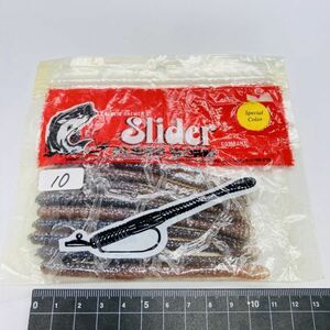 711139 新品 ４インチ スライダーワーム １０本 チャーリー ブリューワーズ CHARLIE BREWER'S SLIDER WORM ナチュラルプロブルー系ラメ入り