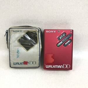 F3377★ SONY ソニー カセットウォークマン WM-DD レッド ステレオカセットプレーヤー WALKMAN DD 不動品　ジャック　