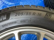 ★ミシュラン 16インチスタッドレスタイヤ４本 205/55R16 2017年製 X-ICE+ TRDアルミホイール インプレッサスポーツ スバル車他 現状品★_画像6