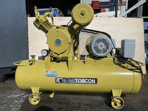 中古 エアコンプレッサー　東芝　TOSCON　SP105-22T4　3相　200V　2.2kW