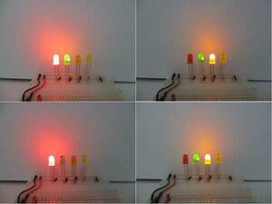 ** self blinking LED 5φ green, yellow **