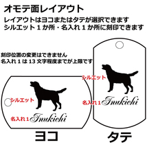 迷子札 犬 ドッグタグ 両面 Lサイズ 大型犬 中型犬 名入れ 名前入り_画像2