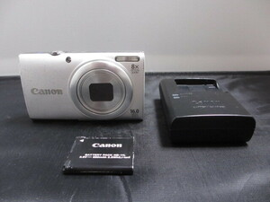 コンパクトデジタルカメラ　Canon　PowerShot A4000IS HD　シルバー系　１台（中古品）