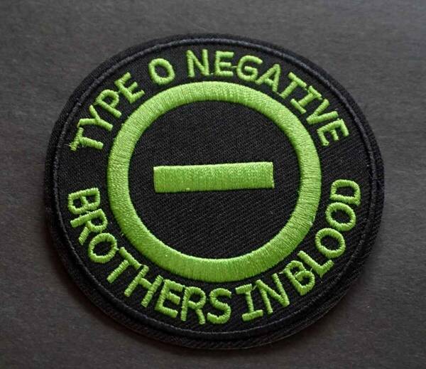 《黒緑円TON》◆新品『TYPE O NEGATIVE』 アメリカ　タイプ・オー・ネガティヴ　メタル・バンド刺繍ワッペン◆音楽 ミュージック ■衣服DIY