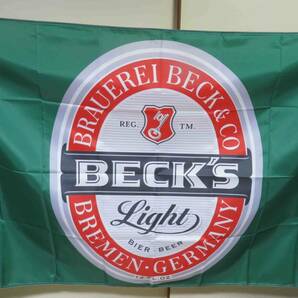 『特大A』緑赤黒白 ■激渋ベックス ビール ドイツ Beck's Brewery Beer Light 特大フラッグ 旗 バナー 広告 宣伝 テナント用◆◇ BAR 飲食