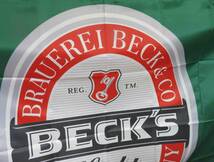 『特大A』緑赤黒白 ■激渋ベックス ビール ドイツ Beck's Brewery Beer Light 特大フラッグ 旗 バナー 広告 宣伝 テナント用◆◇ BAR 飲食_画像9