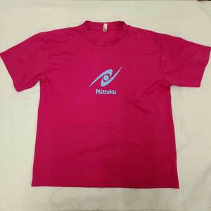 [ б/у ]nitak рубашка с коротким рукавом pra рубашка LL розовый Nittaku настольный теннис одежда 