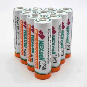 【中古】[10本セット] NEXcell ネクセル 2600ｍAh 単3ニッケル水素充電池