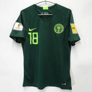 【中古】ナイキ サッカー ナイジェリア代表 ユニフォーム ワールドカップ ロシア 2018パッチ #18 アレックス・イウォビ S NIKEの画像3