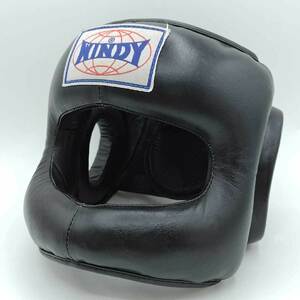 [ used ] windy HPM head guard full-face type WINDY M black kickboxing me Thai karate combative sports 