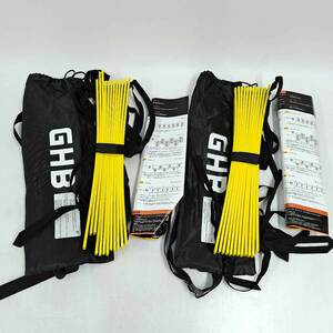 [ used ][2 point set ] GHB training ladder 6m 12 pcs storage sack attaching Speed ladder high power output ... track-and-field sport 