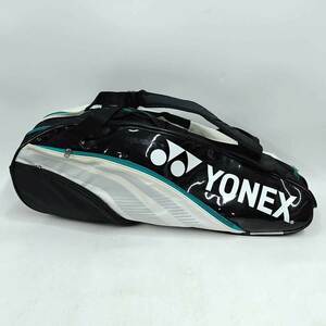 【中古】ヨネックス ケース ラケットバッグ6 リュック付 テニス6本用 ホワイト x ブラック BAG1932R ユニセックス YONEX バドミントン