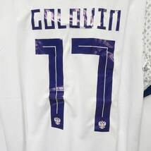 【中古】アディダス サッカー ロシア代表 2018 ユニフォーム ロシアW杯 #17 アレクサンドル ゴロヴィン ゴロビン Golovin M スペイン戦_画像2