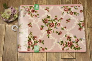 PAY3*A-SU1* kitchen mat * long size * rose pattern *45×180* pink *eme rose * slipping difficult has processed * floral print * elegant * stylish * pretty 
