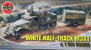 AIRFIX/1/76/ America land army M3A1 white half truck ( armoured personnel carrier )/1 ton tray la-/ unopened not yet constructed goods 