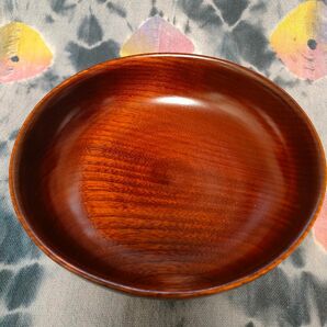 木皿【漆器】：木製の皿・木彫うるし塗装・木工・美術工芸品・民芸品　 菓子鉢 天然木