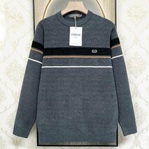 最上級EU製＆定価5万◆UABONI*Paris*セーター*ユアボニ*パリ発◆カシミヤ ソフト 厚手 防寒 リブ編み 暖かい ニット 秋冬 L/48サイズ_画像1