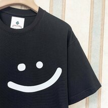 超人気・半袖Tシャツ 定価2万 FRANKLIN MUSK・アメリカ・ニューヨーク発 薄手 通気 吸汗 個性 スウェット カットソー 笑顔 夏服 サイズ1_画像8