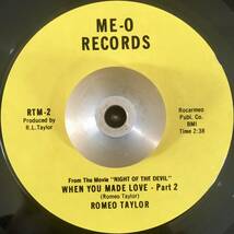 ♪視聴♪ 美盤 Romeo Taylor When You Made Love / part 2 オリジナル盤 US ORIGINAL FUNK NORTHERN DEEP SOUL RARE GROOVE 45 7inch_画像6