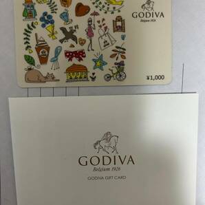 ゴディバ ＧＯＤＩＶＡ ギフトカード \1,000 分 １枚 送料無料の画像1
