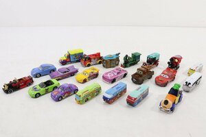 35JD●Disney ディズニー トミカ TOMICA 21台 カーズ グーフィー ミッキー アリエル ネプチューン号 など 本体のみ 塗装落ち 難あり中古