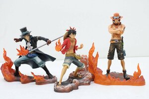 26MA●ONE PIECE ワンピース 最高の義兄弟 フィギュア DXF BROTHERHOOD II ルフィ サボ エース 3種セット ジャンク