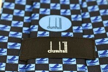 ダンヒル シルク 小紋柄 総柄 伊製生地 イタリア製 ブランド ネクタイ メンズ ブラック 良品 dunhill_画像4