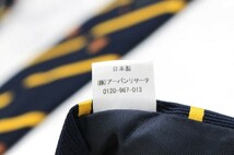 アーバンリサーチドアーズ シルク ストライプ柄 総柄 日本製 ブランド ネクタイ メンズ ネイビー 良品 URBAN RESEARCH DOORS_画像6