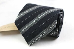  Comme des Garcons шелк полоса рисунок не использовался с биркой сделано в Японии бренд галстук мужской черный не использовался новый товар COMME des GARCONS