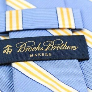 ブルックスブラザーズ シルク コットン ストライプ柄 ワイドタイ アメリカ製 ブランド ネクタイ メンズ ネイビー Brooks Brothersの画像4