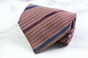  Christian Dior stripe pattern Toro ta- pattern widetie brand necktie men's red Christian Dior