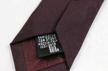 アルマーニコレッツォーニ シルク バーチカルストライプ パネル柄 イタリア製 ブランド ネクタイ メンズ ブラウン 良品 ARMANI COLLEZIONI_画像5