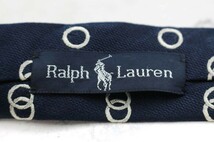 ラルフローレン 小紋柄 ドット柄 総柄 ブランド ネクタイ メンズ ネイビー 良品 Ralph Lauren_画像4