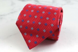  Prada silk fine pattern pattern Italy made brand necktie men's red superior article PRADA