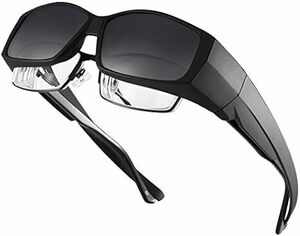 ARay オーバーサングラス メンズ UV400 紫外線カット 偏光レンズ メガネの上から掛け 偏光サングラス スポーツサングラス