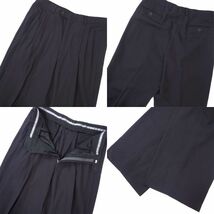 4-SC036 アルマーニコレツィオーニ ARMANI COLLEZIONI 高級ライン ウール スーツ セットアップ ブラック 50 メンズ_画像7