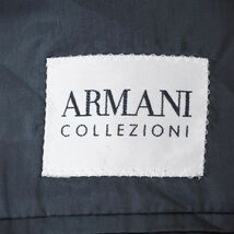 4-SC036 アルマーニコレツィオーニ ARMANI COLLEZIONI 高級ライン ウール スーツ セットアップ ブラック 50 メンズ_画像8