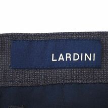 3-YL163 【美品】ラルディーニ LARDINI イタリア製 ウール パンツ スラックス ウエストゴム ダークグレー 42 メンズ_画像7