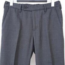 3-YL163 【美品】ラルディーニ LARDINI イタリア製 ウール パンツ スラックス ウエストゴム ダークグレー 42 メンズ_画像2