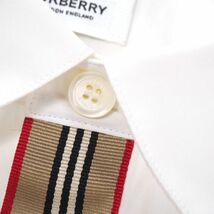 4-ZA076 バーバリー BURBERRY LONDON ENGLAND 20SS アイコンテープ 長袖 シャツ ホワイト L メンズ_画像3