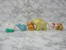 Y.24.C.15　SY　☆干支の置物 COOL JAPAN ネズミ(白),ネズミ(水色),ネズミ(金色),へび(金色),猪(金色),猪(白) 6個1セット USED☆_画像3