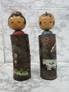 Y.24.C.11 SY * японский традиция изделие прикладного искусства COOL JAPAN kokeshi мужчина женщина cup ru. kokeshi автор неизвестен USED *